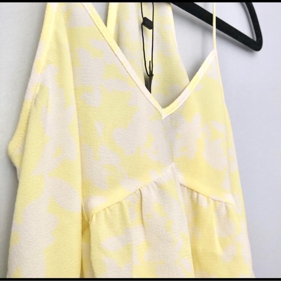 NWT Pastel yellow floral racerback babydoll tank - Picture 4 of 6